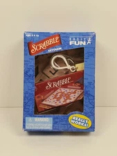 Scrabble Keychain Basic Fun Mini Game Still In Original Box.