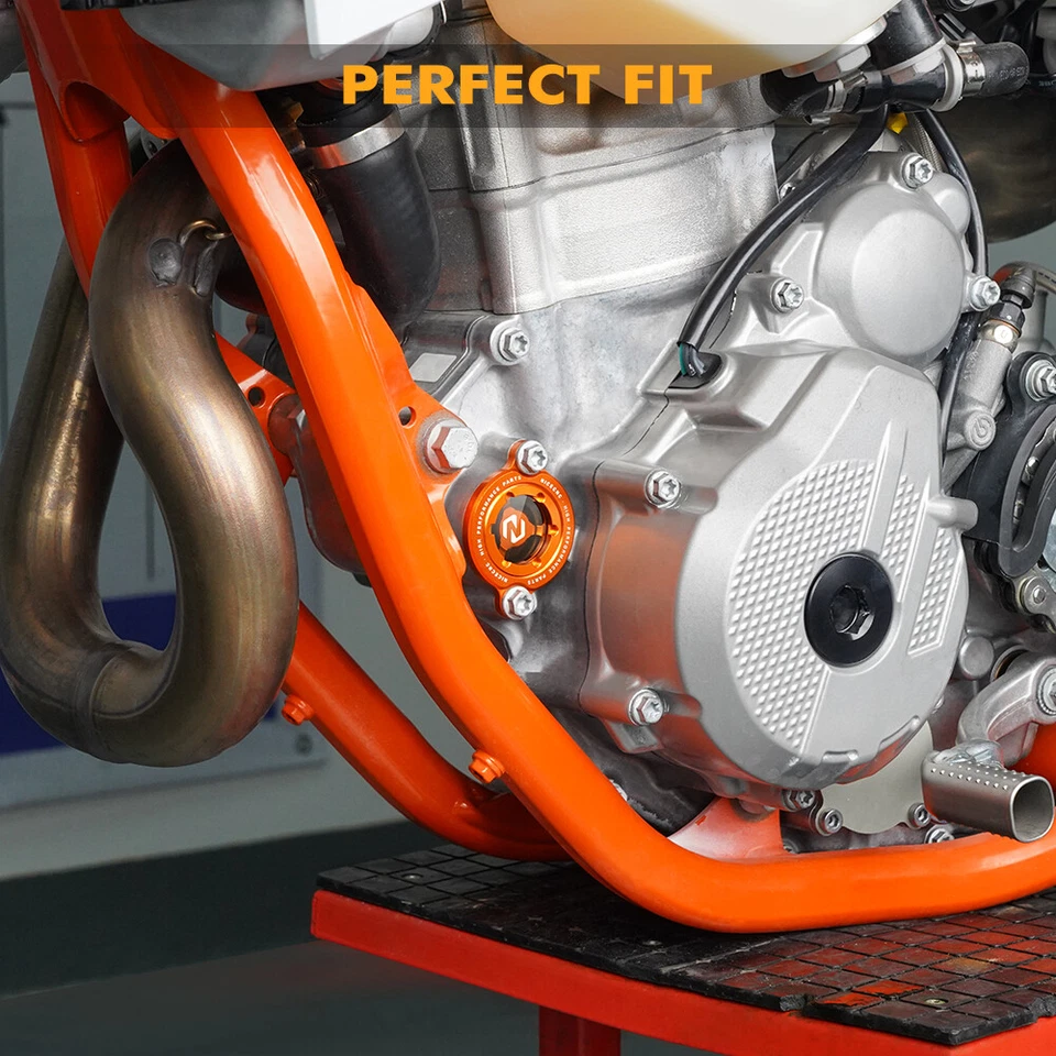 NICECNC Clear Oil Filter Cover Cap For KTM 250 350 XCF 450 500 EXC-F 2017-2025 - Image 3 of 4