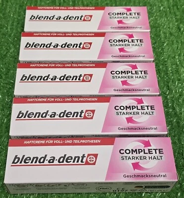 BLEND-A-DENT 121,28€/kg) 5x Blend Complete Haftcreme starker Halt geschmacksneutral Versand0€
