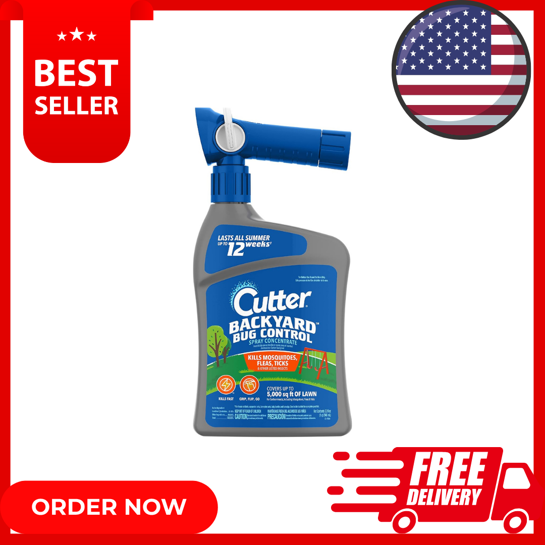 Cutter Backyard Bug Control Spray Concentrate, Fleas,Mosquito Repellent