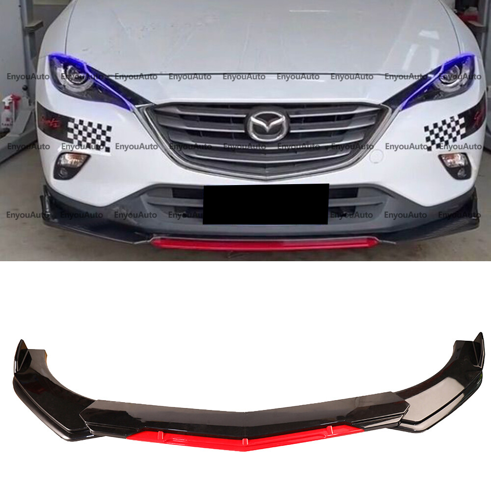 For Mazda CX-30 CX-5 CX-90 Front Bumper Lip Spoiler Splitter Gloss