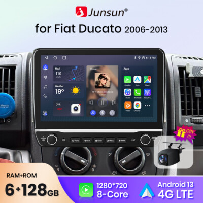 6+128GB Carplay Für Fiat Ducato 2006-2024 Android 13 Autoradio GPS Navi DAB+ KAM