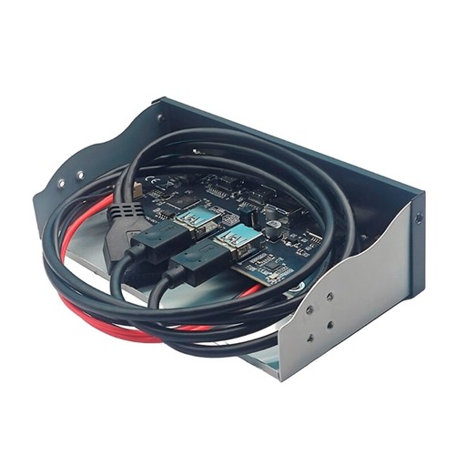 5.25Inch Front Panel With 19Pin USB3.2 Gen1 Port And 2xUSB3.0 Type C +Card Slots - Picture 4 of 8