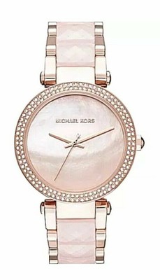 New Michael Kors Parker MK6402 MOP Dial 