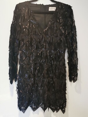 Topshop (Club L) black sequin dress - UK10