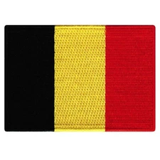 BELGIUM FLAG PATCH BELGIAN EMBLEM travel souvenir BANNER embroidered iron-on 