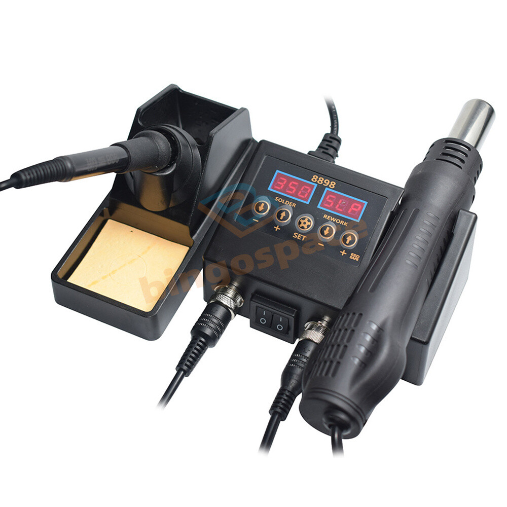 Solder Rework Station 750W 2-in-1 Soldering Station With Hot Air Gun ...