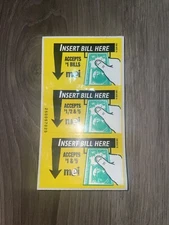 MEI Mars Bill Validator Stickers, Total of 150 Stickers ($1, $2, $5)