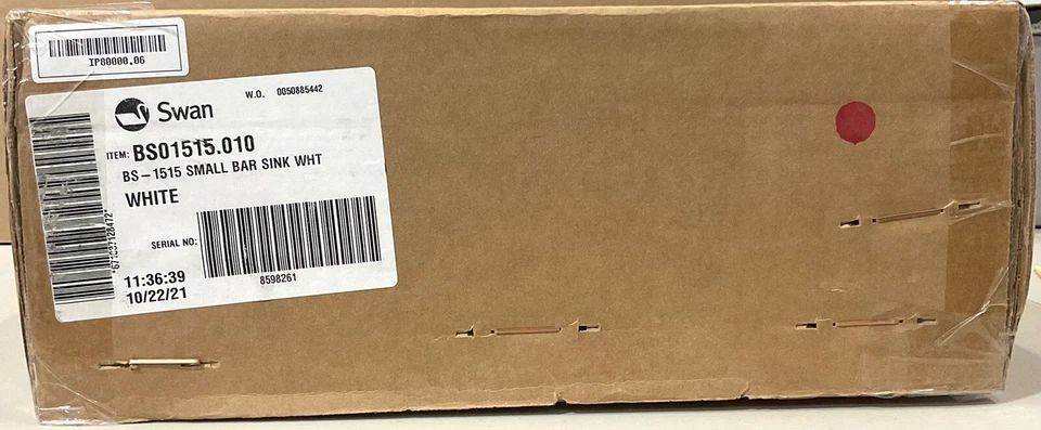 Раковина барная двойное крепление Swan белый цвет сплошная поверхность 1 отверстие BS01515.010 - Изображение 3 из 4