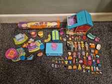Vintage 2002 Big Polly Pocket Bundle Fashion Polly House Dolls Clothes Funfair 