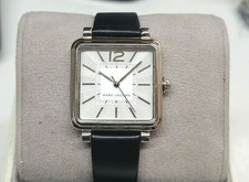 Marc Jacobs MJ1436 Silver Dial Black Leather Band Watch 