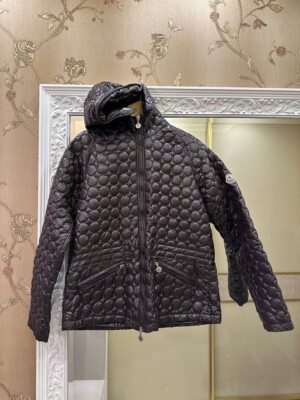 Moncler Pepper Grenoble Women Quilted Puffer Coat Jacket Brown Chocolate Size 3