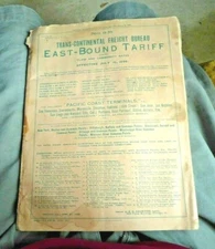 VINTAGE PUBLICATION RAILROAD FREIGHT TARIFF COMMODITY CAL TX NEW YORK 1898