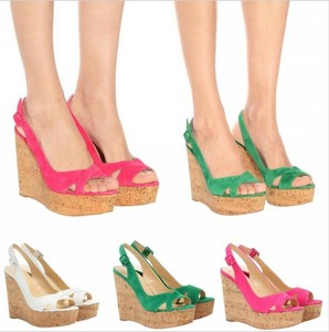 3 colores señora sandalias plataforma tacón de cuña Peep Toe tobillos  correas talla 34-46 fiesta L | eBay