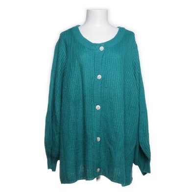 Zizzi, Strickjacke, Damen, Größe: XL, Grün, Acryl, Einfarbig, Zopfstrick #gre