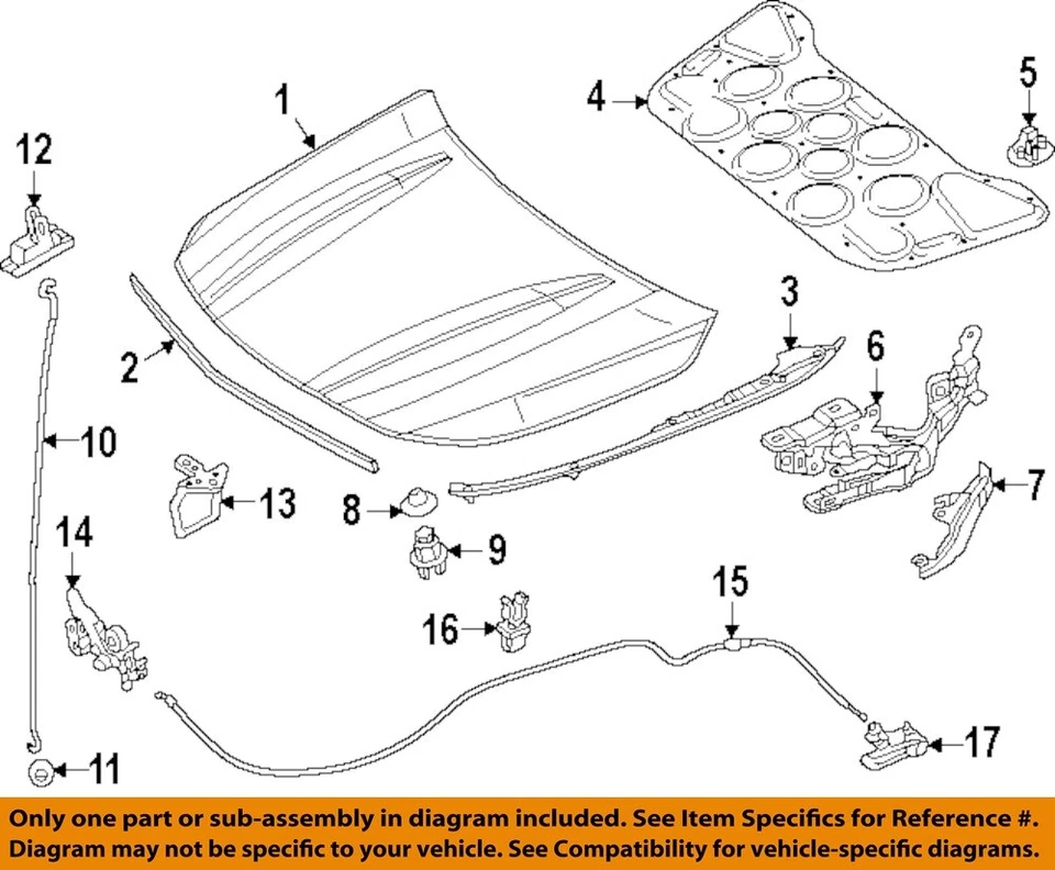 Used Hood fits: 2014 Mercedes-benz Mercedes cla-class 117 Type CLA250 Grade A Foto 3 de 4