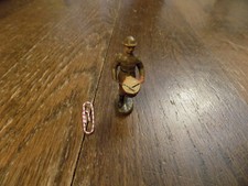 Vtg Elastolin Composition 2 5/8" Toy Army WWI Soldier Man Drummer w drum Figure