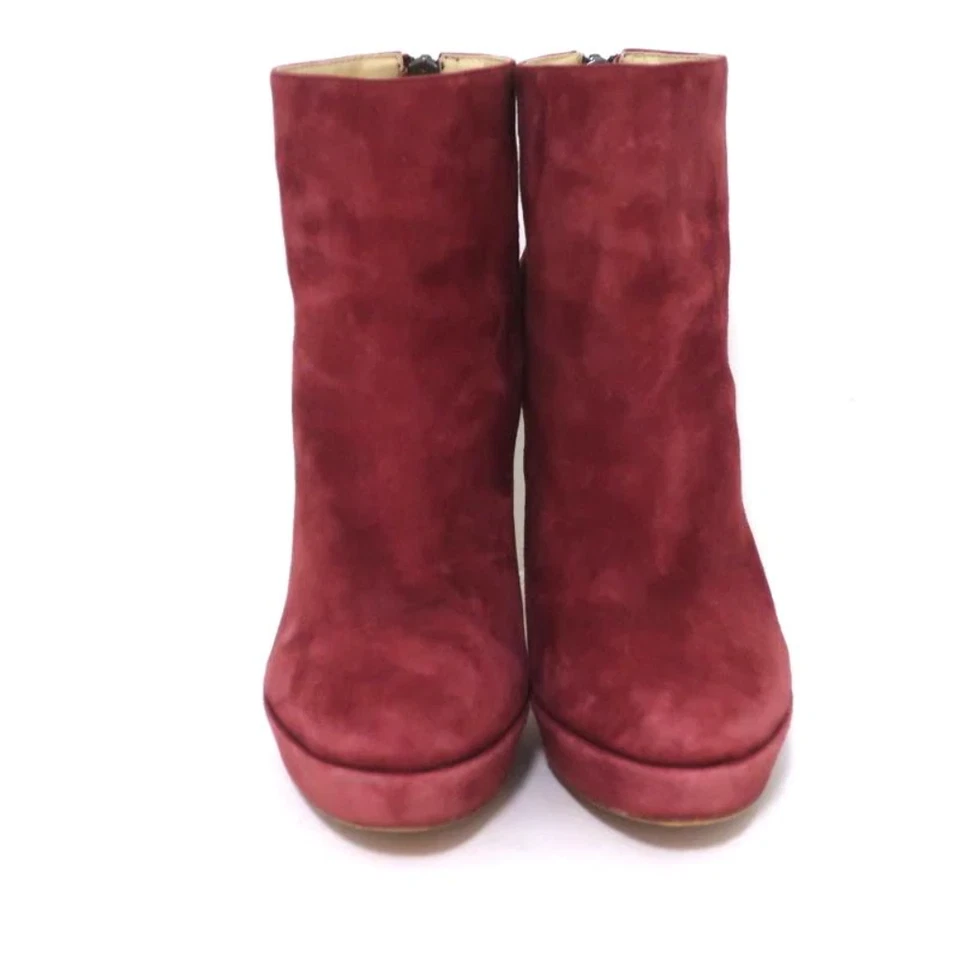Botines Alexandre Birman Plataforma Gamuza Roja Talla 7 Botines Tacón Alto Foto 4 de 4