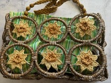 Large woven tote bag in multi-color