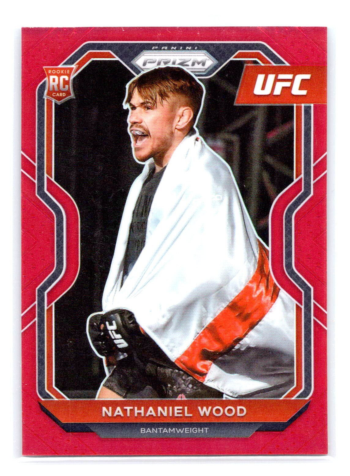 2021 Panini 2021 Panini Prizm UFC #39 Nathaniel Wood Red Prizm Rookie 16/275 -
