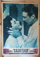 SARATOGA INGRID BERGMAN GARY COOPER FOTOBUSTA ORIGINALE PRIMA EDIZIONE 