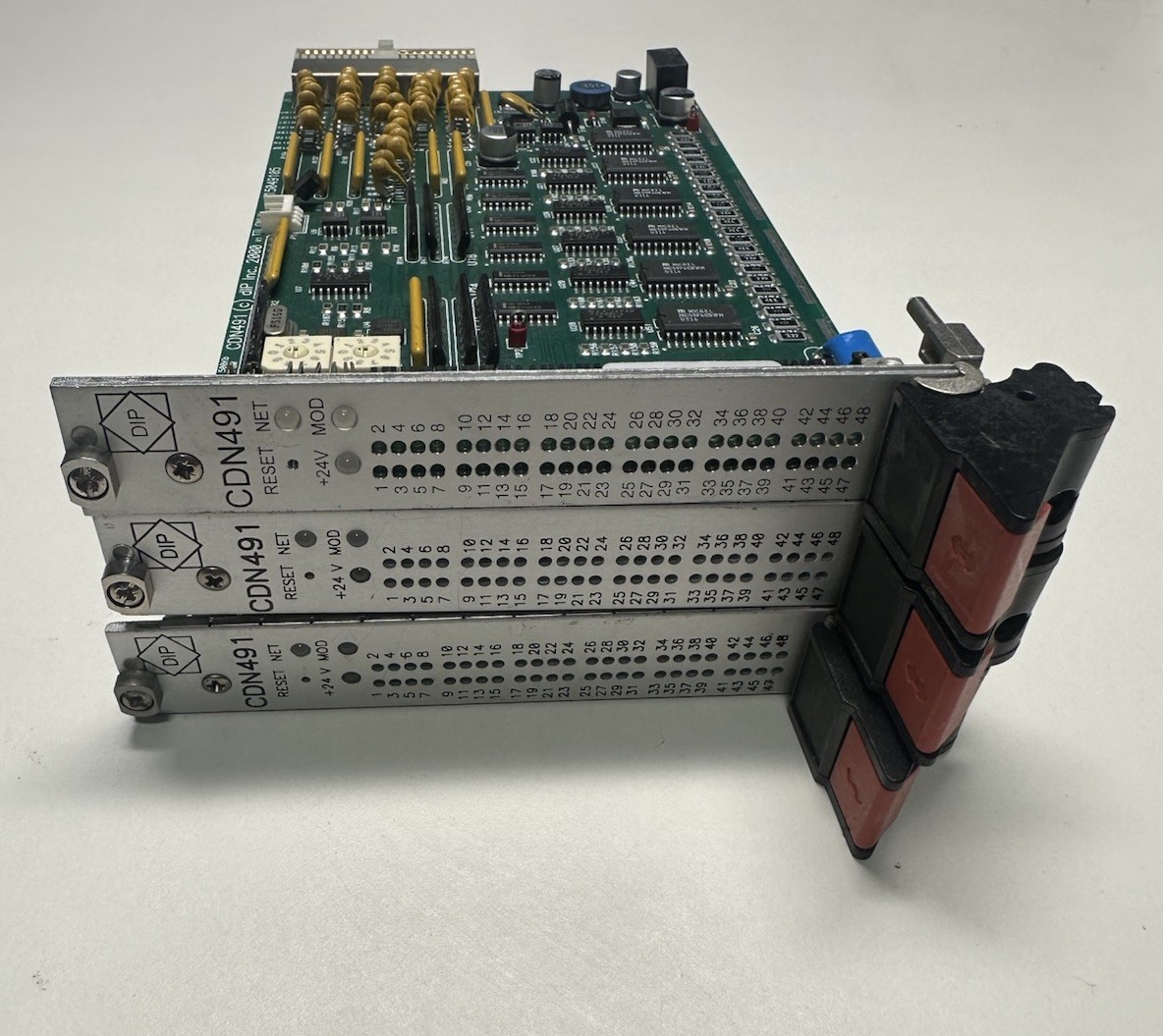 LOT OF 3 AMAT APPLIED MATERIALS CDN491 DIP BOARD 0190-04457 REV 001 CDN 491