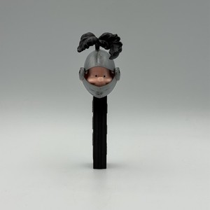 RARE PEZ Dispenser - Black Knight Helmet - Jousting - No Feet - 1970s - Austria
