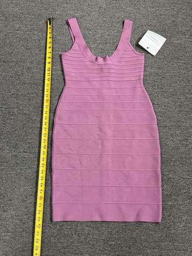 Herve Leger Sydney Scoop Essential Damen Kleid ~ Lila Mauve ~ Gr. M - Bild 10 von 18