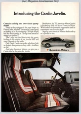 Cardin Javelin Sport Coupe Interior American Motors Vintage 1972 Advertisement