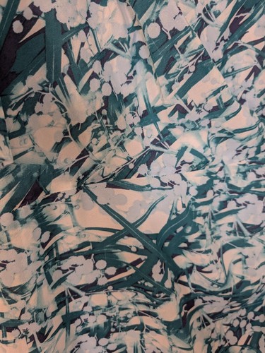 WHISTLES Bella LUNA Teal/ White 85% Silk JOCELYN dress size 16 - Picture 2 of 9