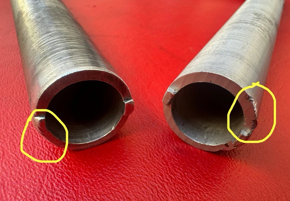 2008 2009 SUZUKI GSXR 600 GSX-R 750 OEM RIGHT Left CLIP ON HANDLEBARS Straight - Image 3 of 4