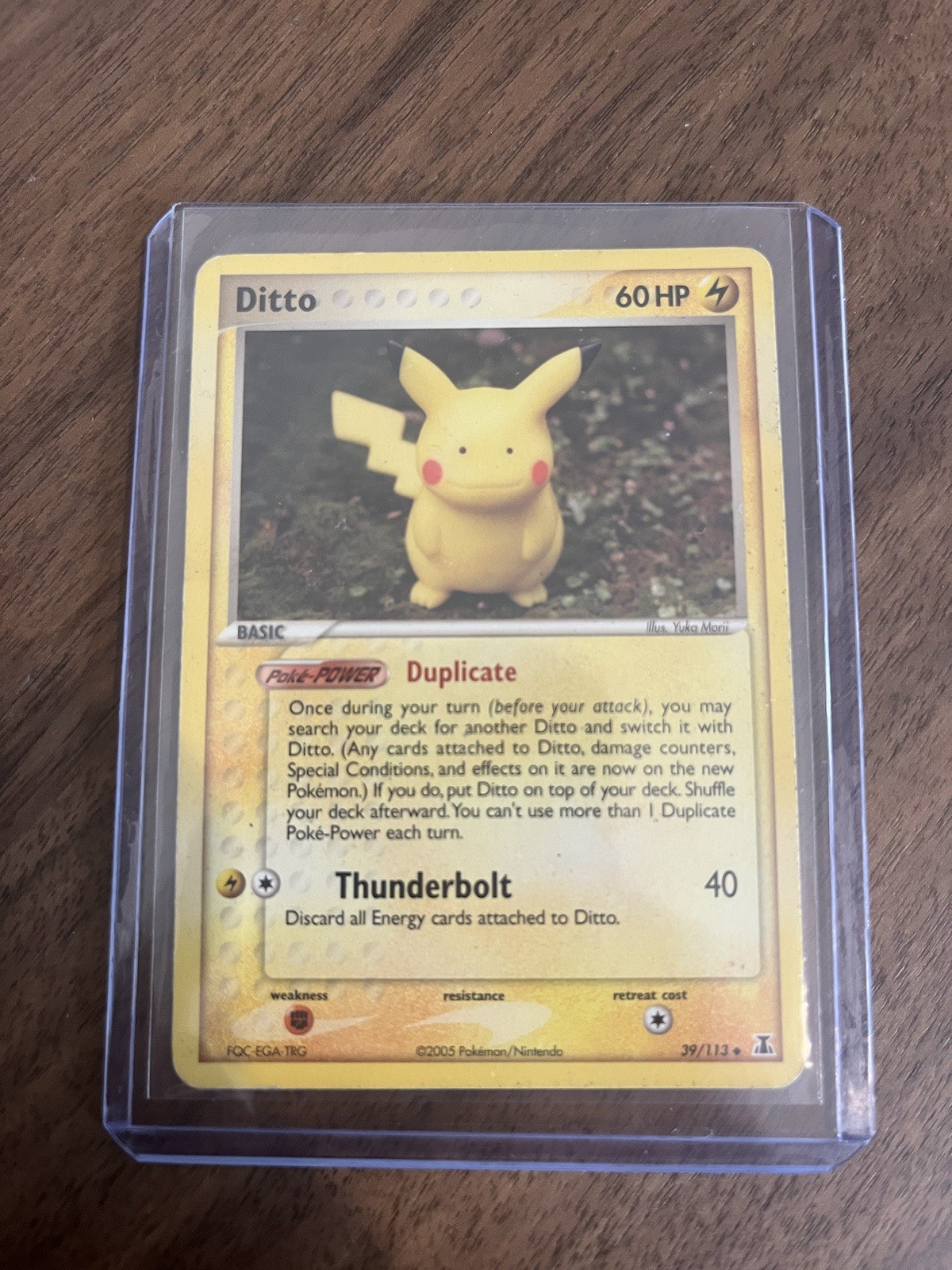 Pokemon Ditto Uncommon EX Delta Species Non-Holo Card 39/113 Pikachu