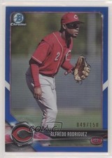 2018 Bowman Chrome Prospects Blue Refractor 49/150 Alfredo Rodriguez #BCP26 s3g