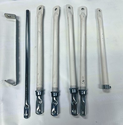 NOS West Coast Mirror Adjustable Telescoping Brackets Part #56-9000-22, White