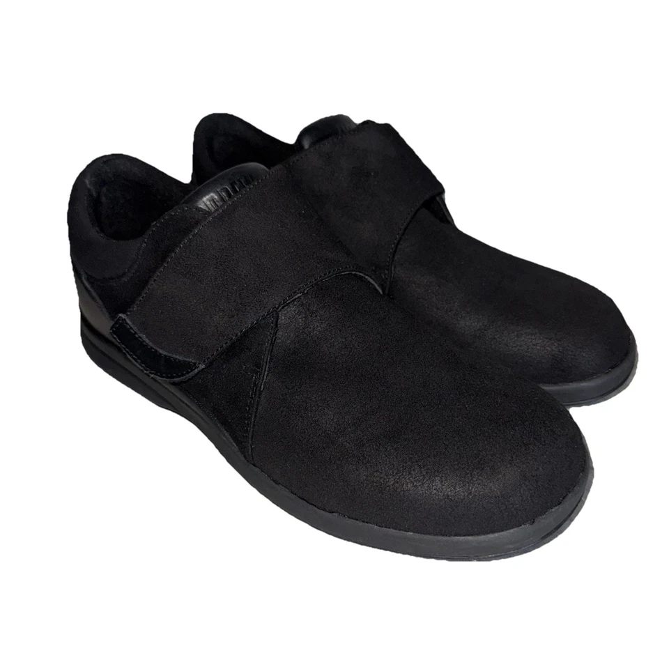 Zapatos cómodos Drew Moonwalk para mujer negros elásticos sin cordones talla 10 W gamuza sin corbata Foto 2 de 4