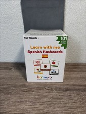 Learnworx Spanish Flash Cards for Kids  Toddlers - 101 Cards - 202 Sides - New