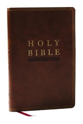 Thomas Nelson NKJV Super Giant Print New Testament, Brown Leathe (Leather Bound)