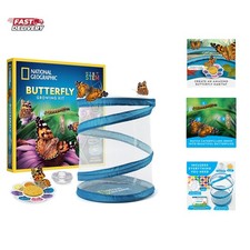 National Geographic Butterfly Growing Kit - Butterfly Habitat Kit with Vouche...