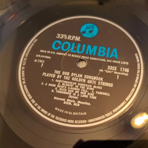 THE GOLDEN GATE STRINGS - THE BOB DYLAN SONG BOOK SX1746 (1965) - Imagen 6 de 8