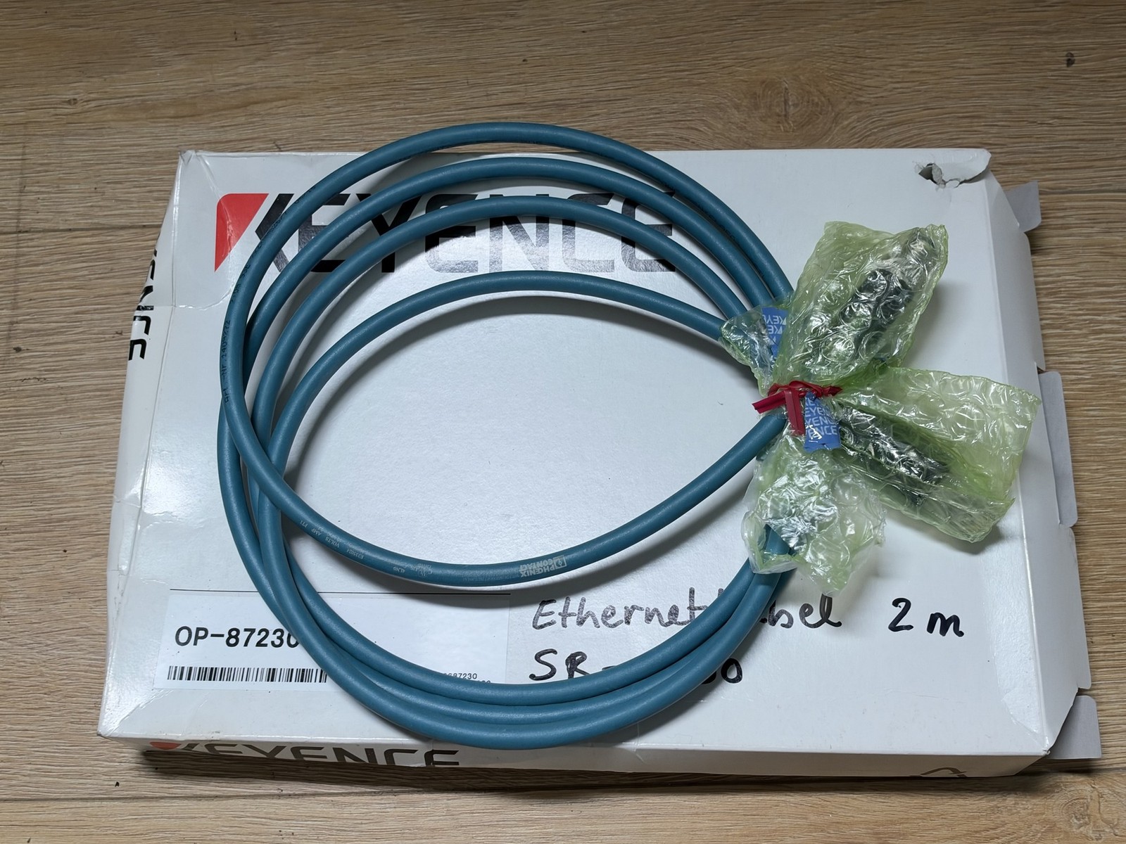 Keyence OP-87230 Ethernetkabel 2m für SR-1000 Scanner, original neu – Bild 2