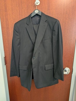 Brooks Brothers 1818 Madison Suit  46L 41x30  Solid Navy Blue Italy