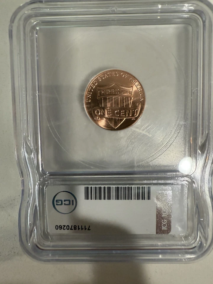 2025-P Lincoln Shield Cent ICG MS67 RD – Last Year of Issue Collectible - Image 2 of 4