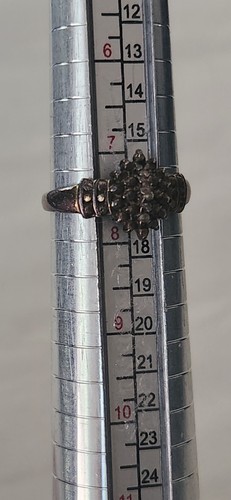 Unisex Unique Medieval Style Cluster CZ Band Sterling 925 Vtg Ring Sz 7.5 - Picture 7 of 9