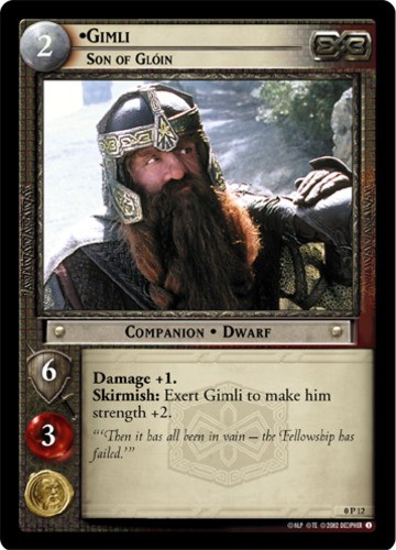 Gimli, Son of Gloin - Foil - Promo Lightly Played LOTR: Promo Items