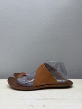 Cydwoq Brown Leather Hillary Toe Ring Sandals Size 40