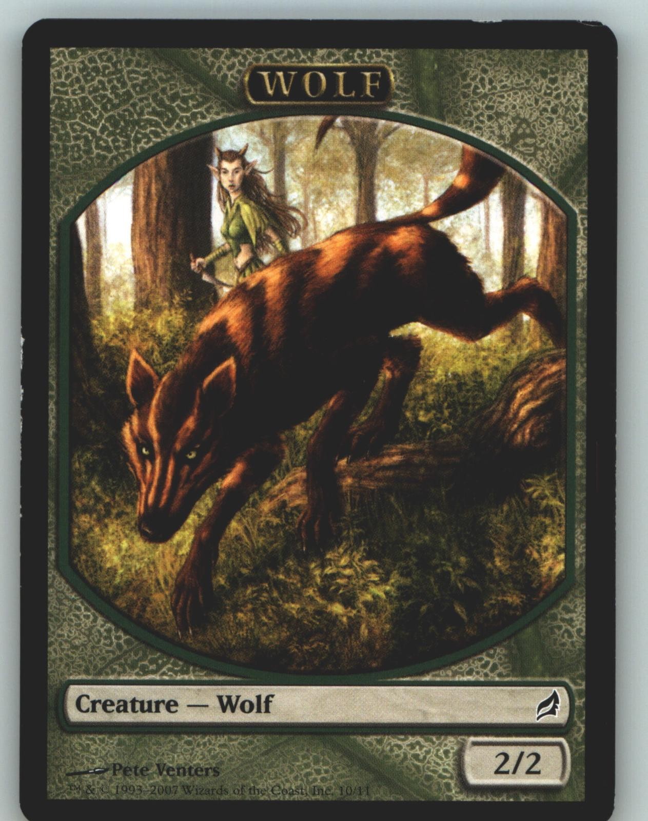 Wolf Token 10 Token Lorwyn Magic: The Gathering Lightly Played
