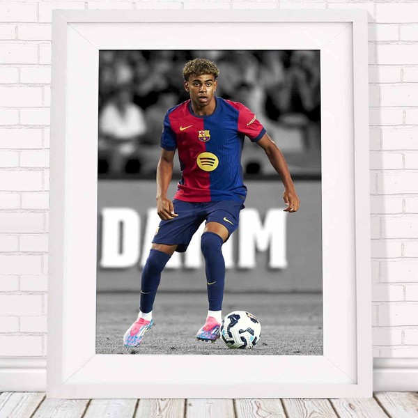 Lamine Yamal - Barcelona - Football Soccer Poster Print Sizes A5 to A0