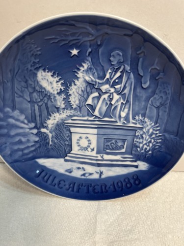 ROYAL COPENHAGEN BING&GRONDAHL CHRISTMAS PLATE 1988 ORIGINAL PORCELAIN 2137 - Picture 3 of 6