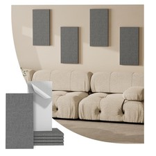 4PCS Acoustic Panels, 24"x12" Fabric Acoustic Panels for Walls, Self-Adhesive...