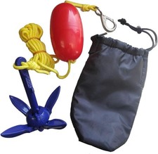 Lightweight Aluminum Folding Grapnel Anchor Kit with Float